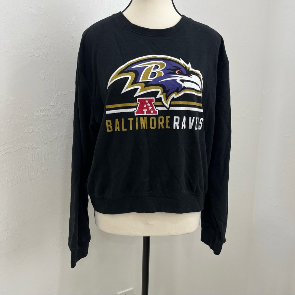 Baltimore Ravens woman Large Ravens Pullover Sweatshirt‎